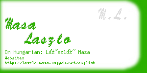 masa laszlo business card